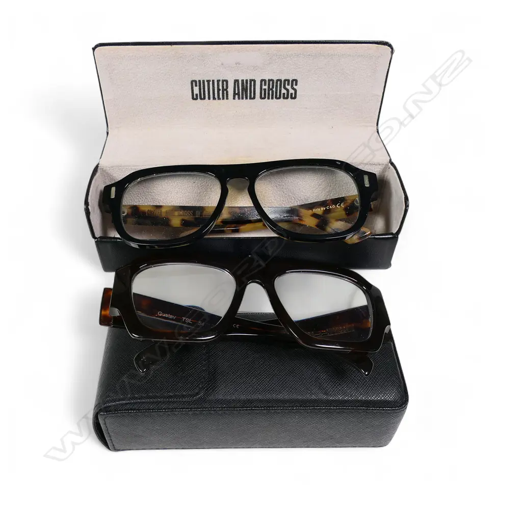Two pairs of men's designer glasses: Cutler and Gross & 'Gustav' Isson, Image 1++